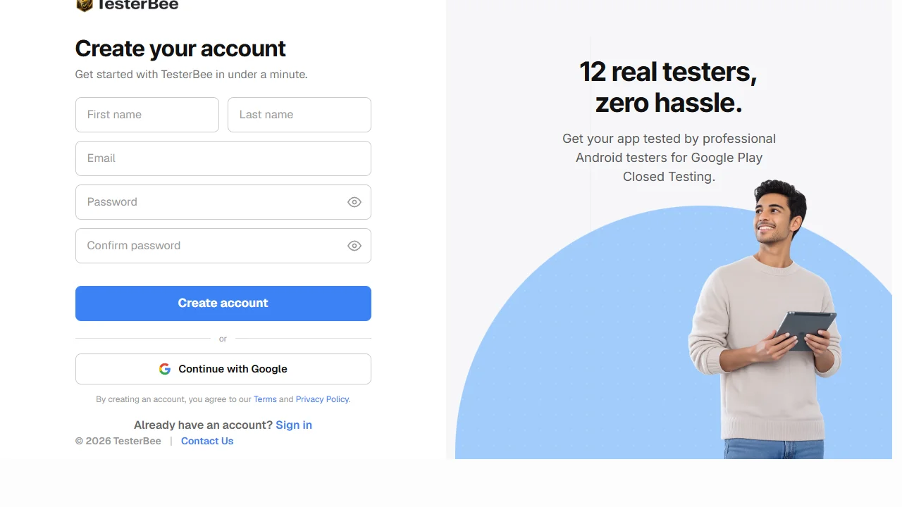 Create your account